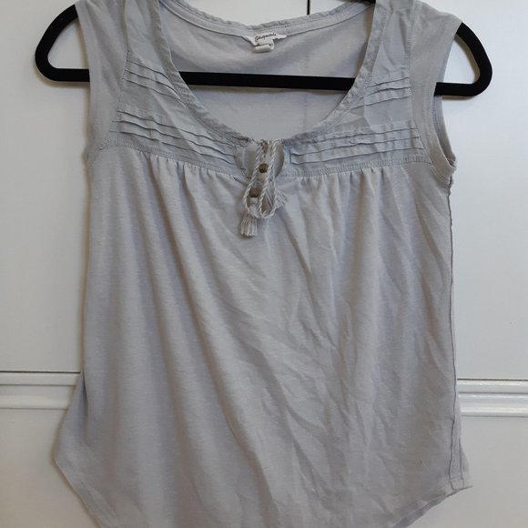 Aeropostale Grey Tank with Front Tie Size XS - Picture 2 of 4